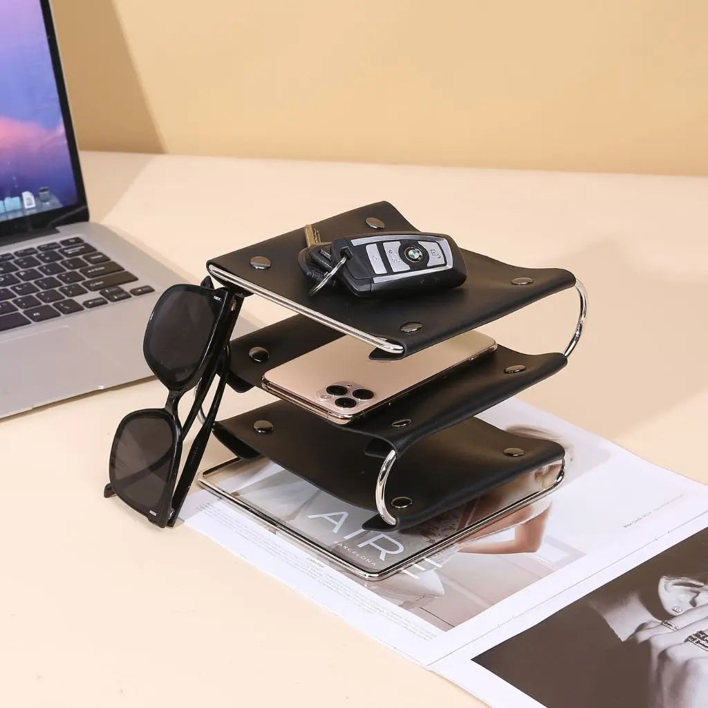 Liora Multi-Tier Leather Organizer