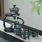 Liora Semi-Automatic Glass Lazy Infuser Tea Set