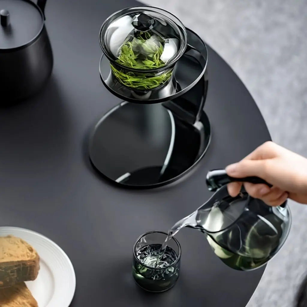 Liora Semi-Automatic Glass Lazy Infuser Tea Set