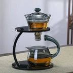 Liora Semi-Automatic Glass Lazy Infuser Tea Set