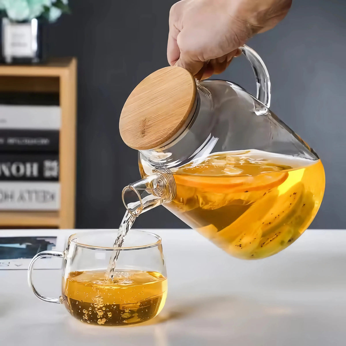 Lynn Bamboo Glass Teapot 1.8L (61oz)