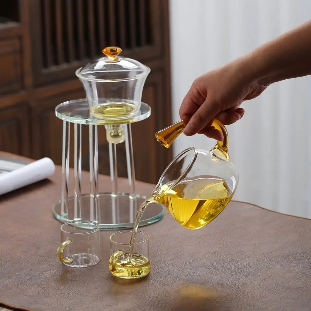 Borosio Glass Semi-Automatic Heat-Resistant Infuser Teapot