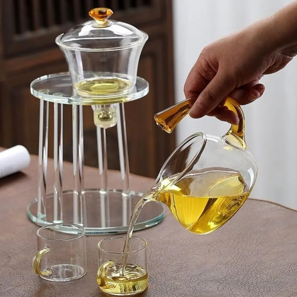 Borosio Glass Semi-Automatic Heat-Resistant Infuser Teapot