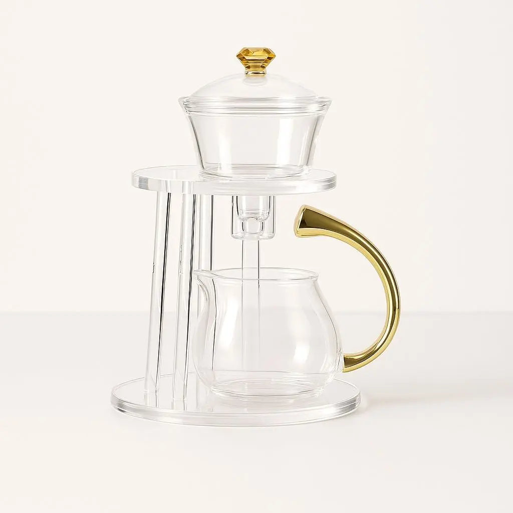Borosio Glass Semi-Automatic Heat-Resistant Infuser Teapot