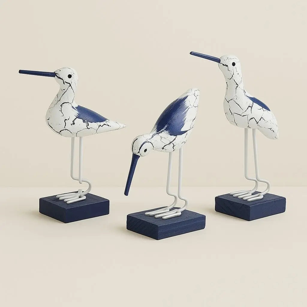 Marinel Wooden Seabird Sculpture Set