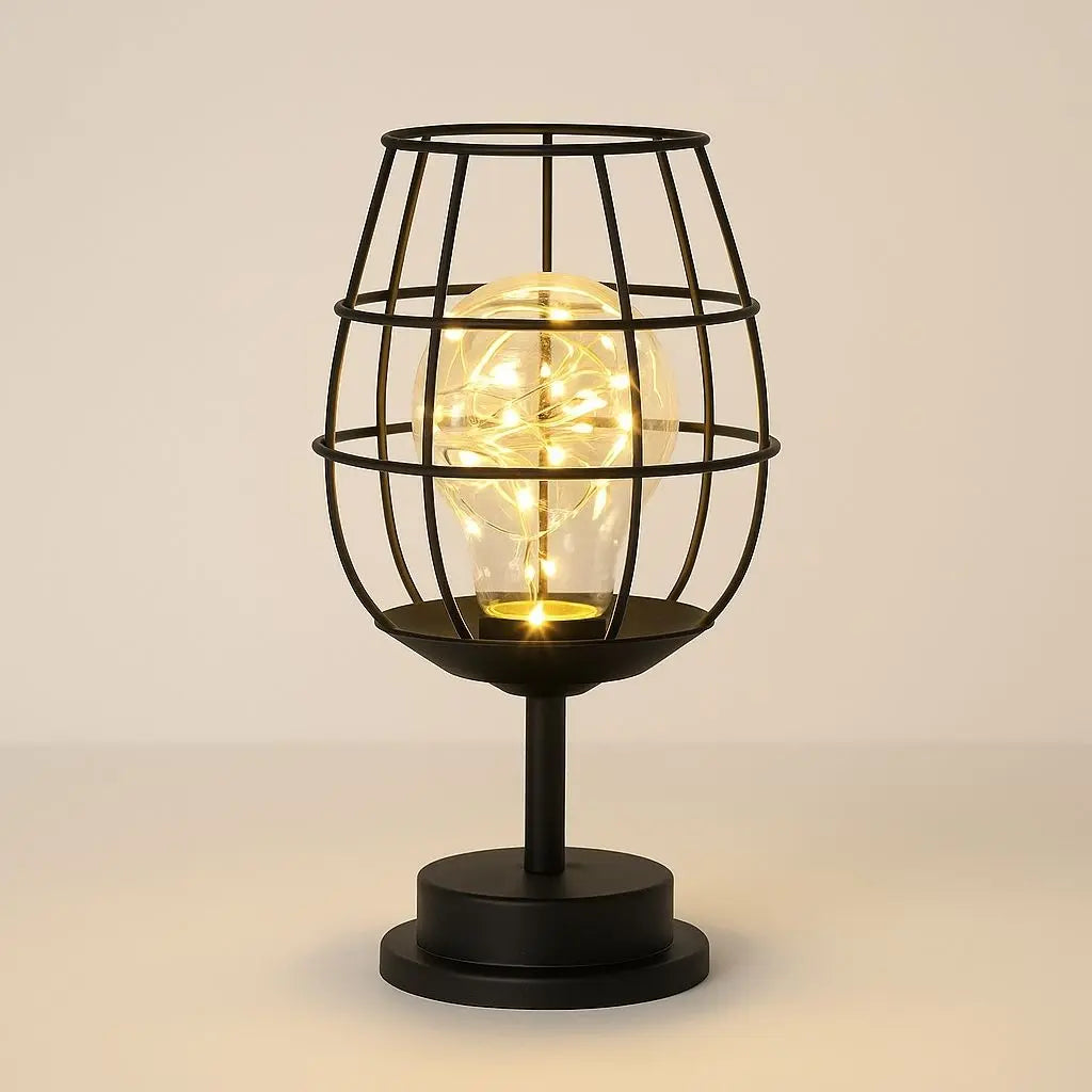 Metal Cage LED Table Lamp