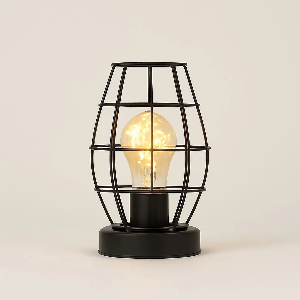 Metal Cage LED Table Lamp