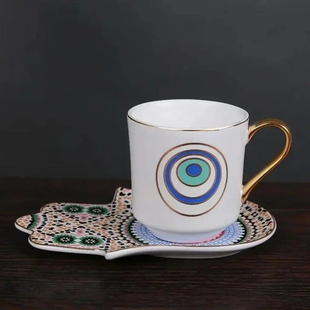 Mosaic Hamsa Ceramic Tray