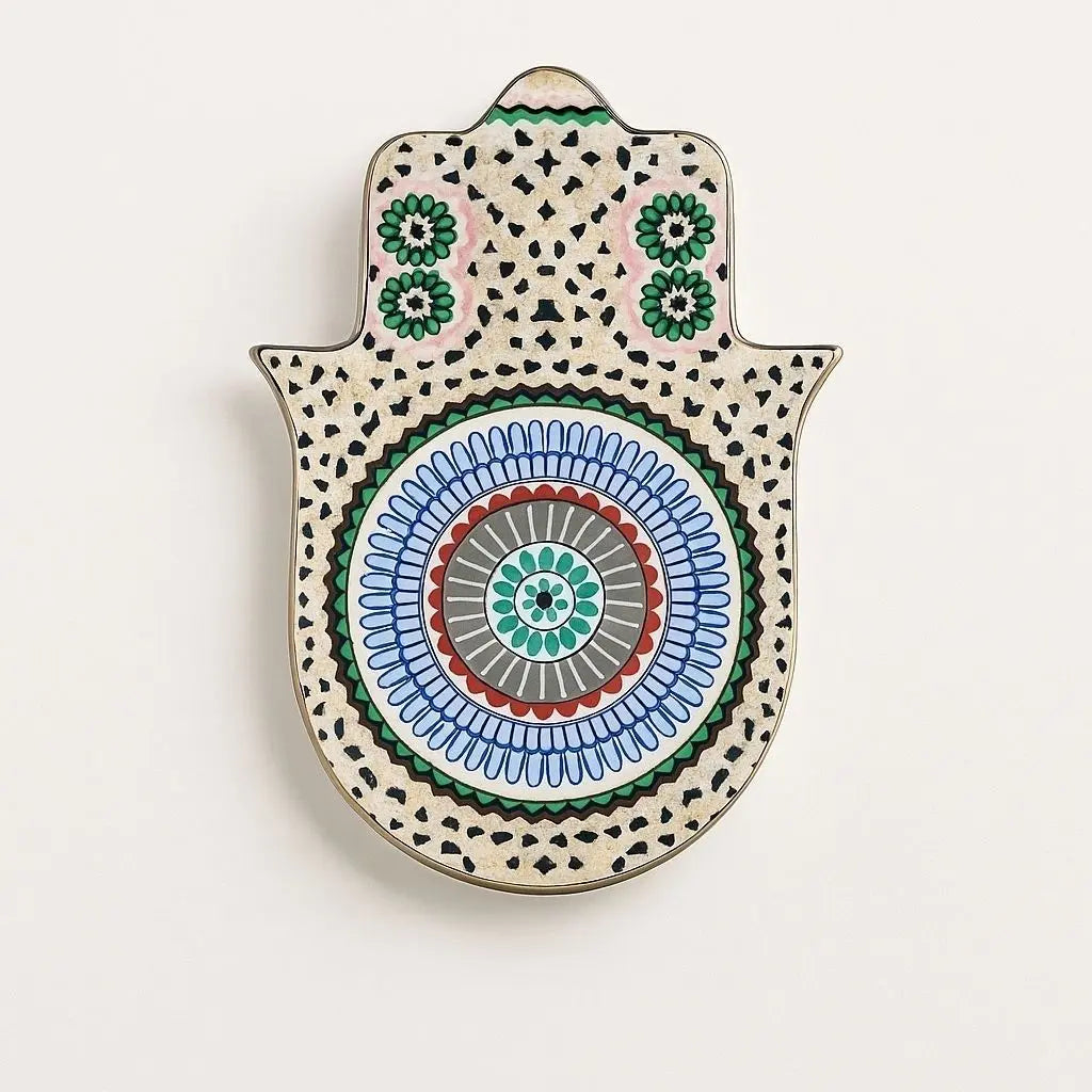 Mosaic Hamsa Ceramic Tray