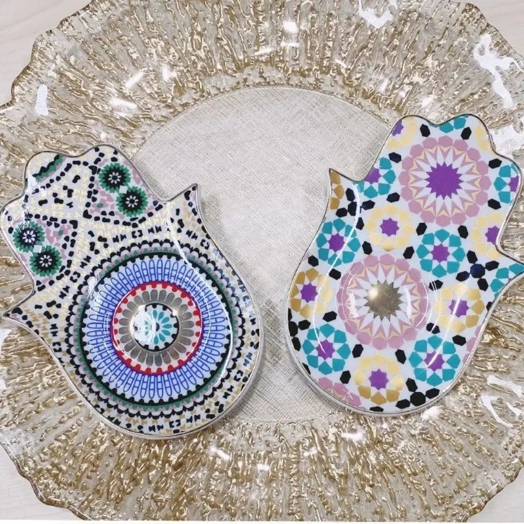 Mosaic Hamsa Ceramic Tray