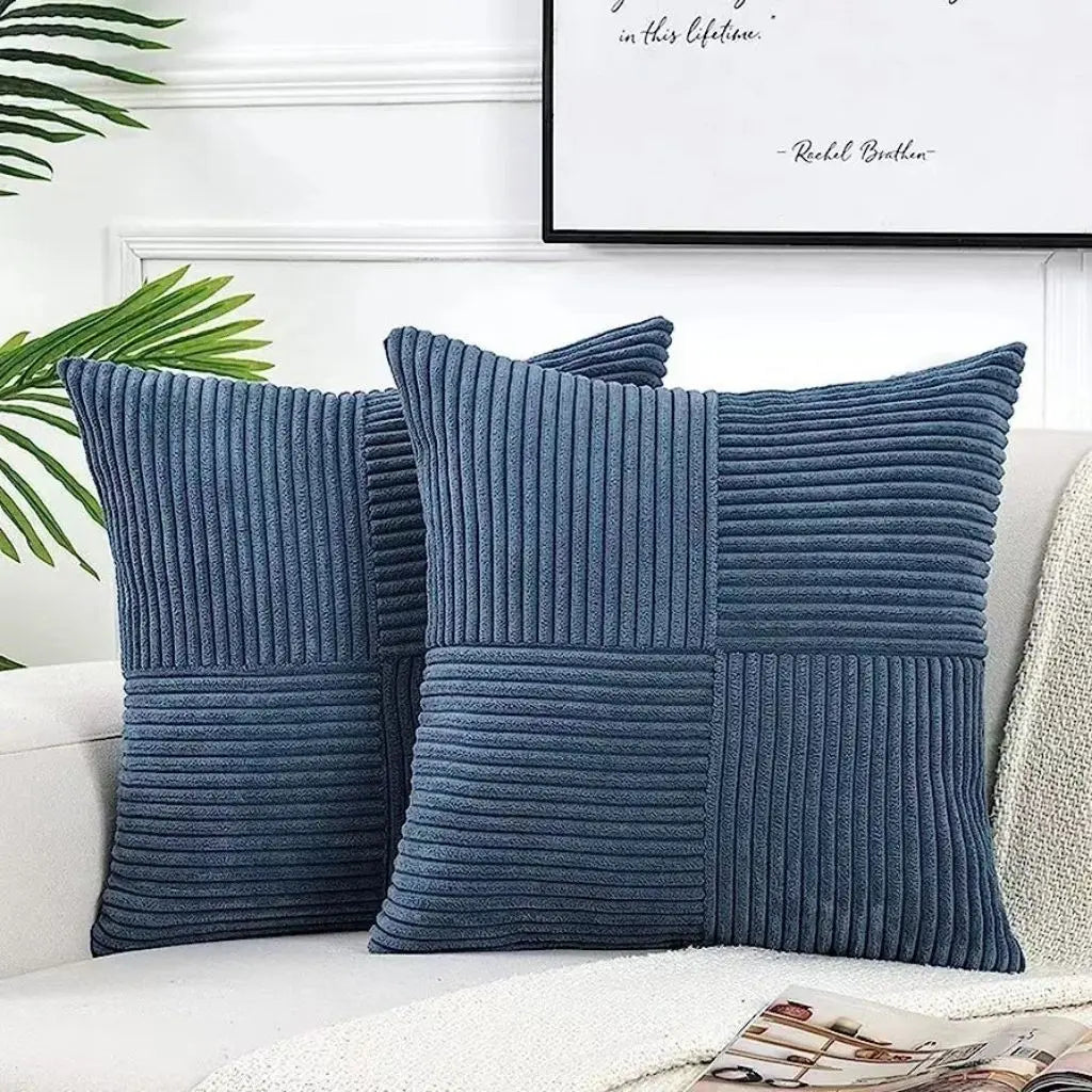Rivon Corduroy Patch Pillowcase