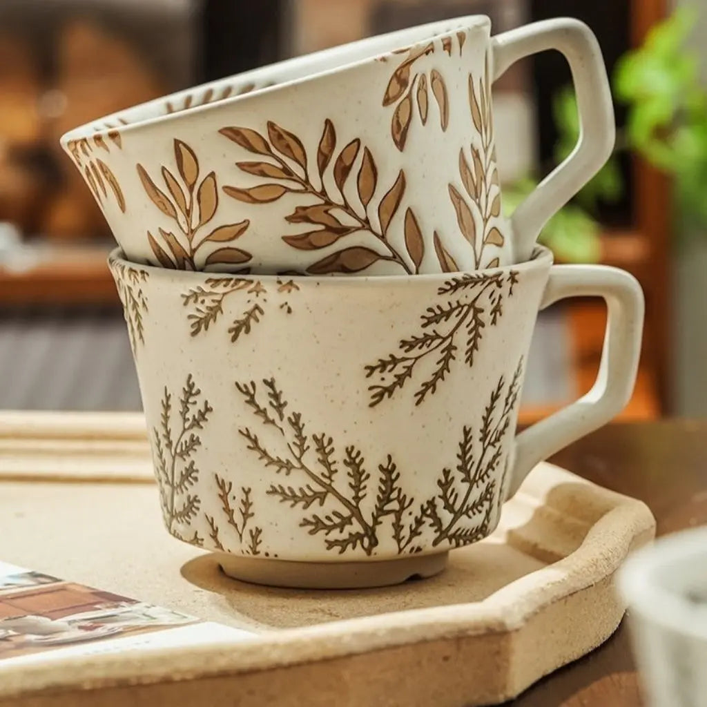 Minimalist Nordic Hand-Painted Ceramic Mug