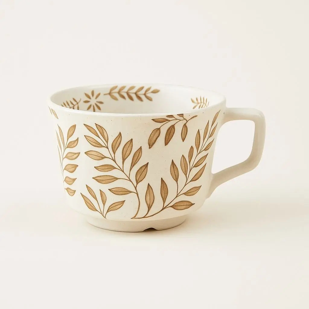 Minimalist Nordic Hand-Painted Ceramic Mug