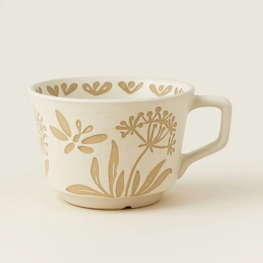 Minimalist Nordic Hand-Painted Ceramic Mug