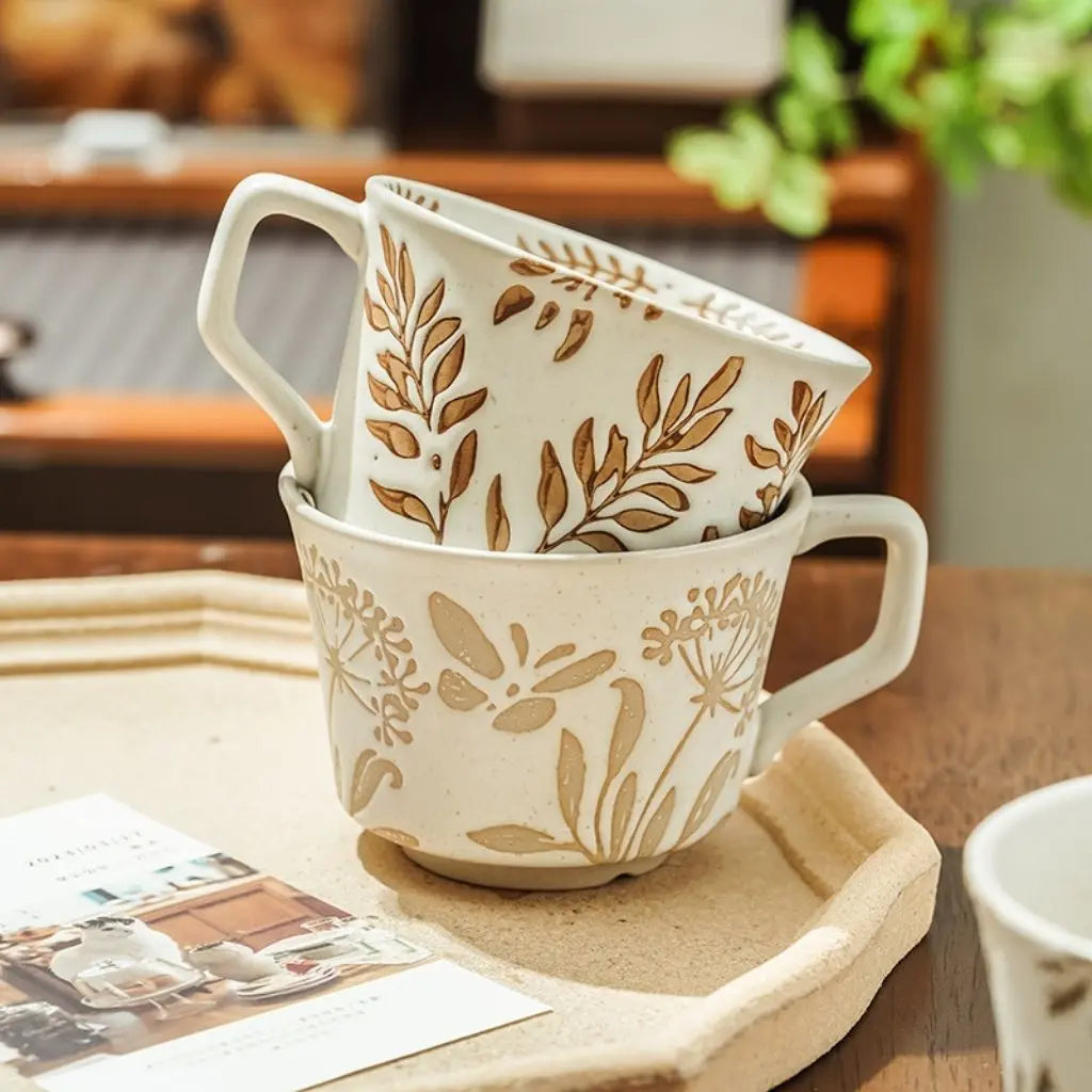 Minimalist Nordic Hand-Painted Ceramic Mug