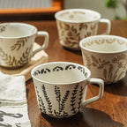 Minimalist Nordic Hand-Painted Ceramic Mug