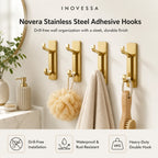 Novera Stainless Steel Adhesive Hooks