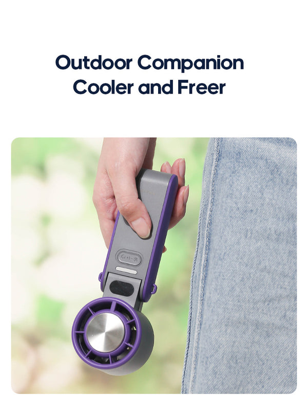 Portable Turbo Handheld Fan with Ice Cooling & 100 Speeds | Virlano