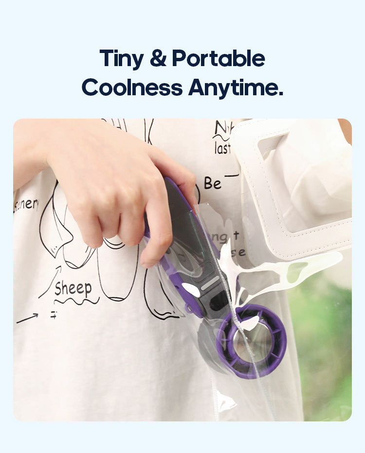Portable Turbo Handheld Fan with Ice Cooling & 100 Speeds | Virlano