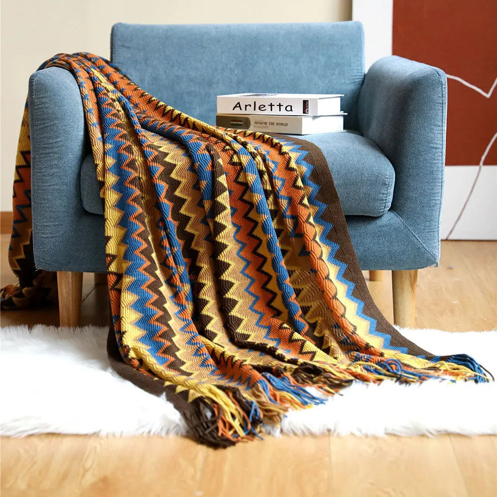 Owen Colorful Chevron Coverlet