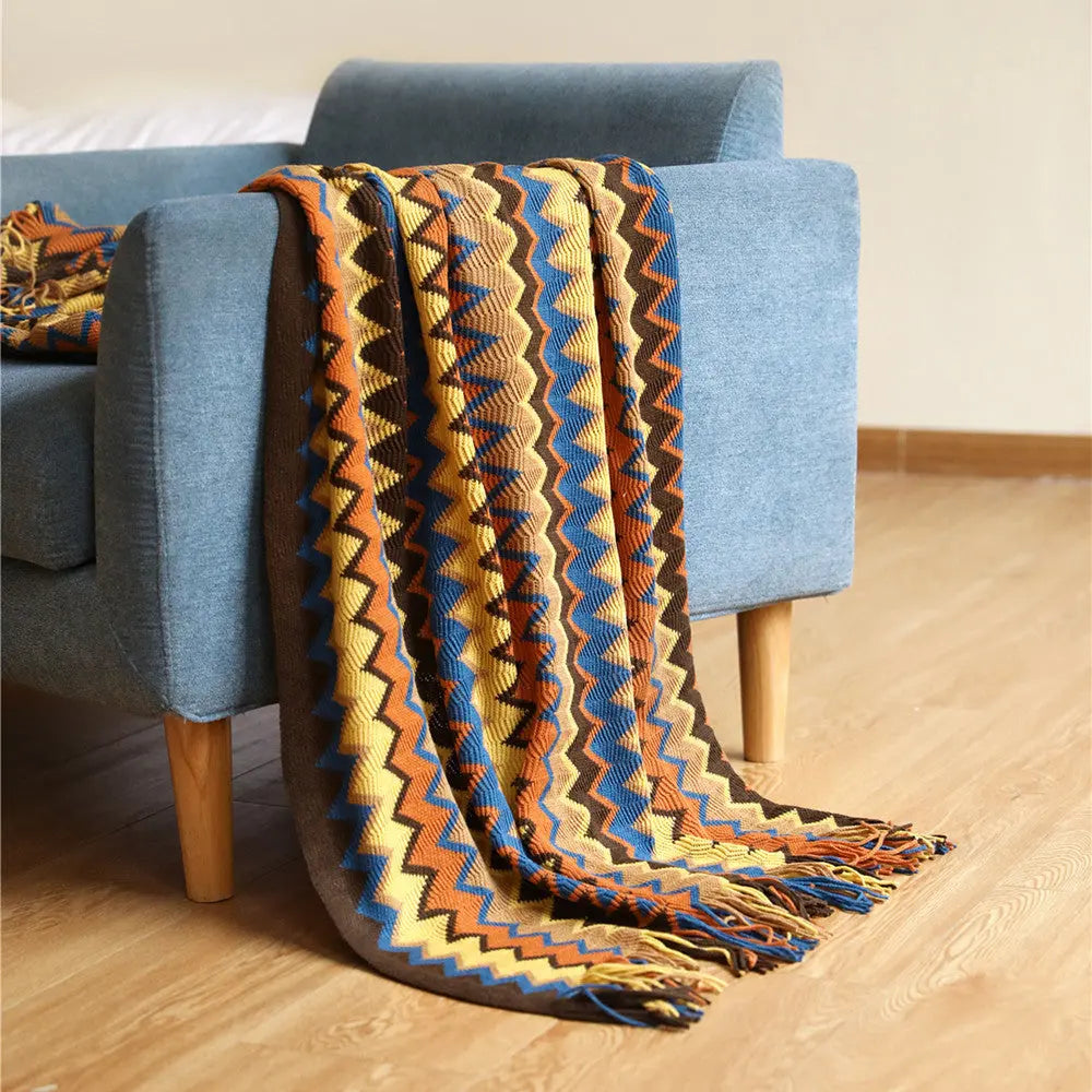 Owen Colorful Chevron Coverlet