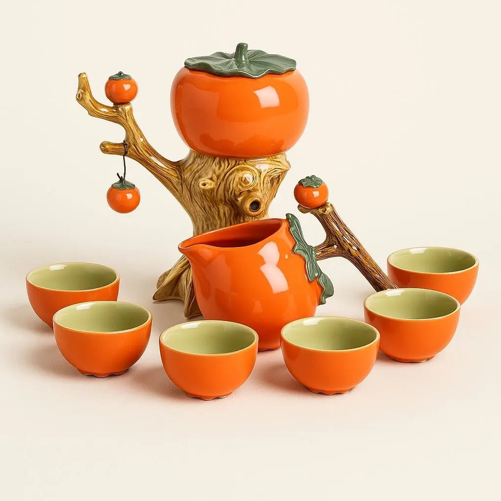 Kaiyo Persimmon Ceramic Halloween Tea Gift Set