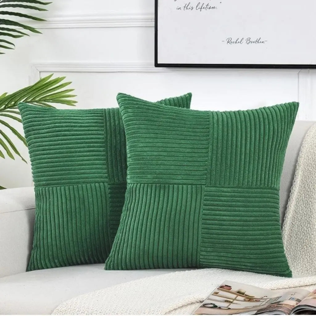 Rivon Corduroy Patch Pillowcase