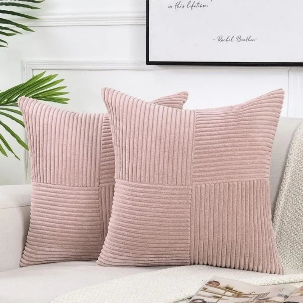 Rivon Corduroy Patch Pillowcase