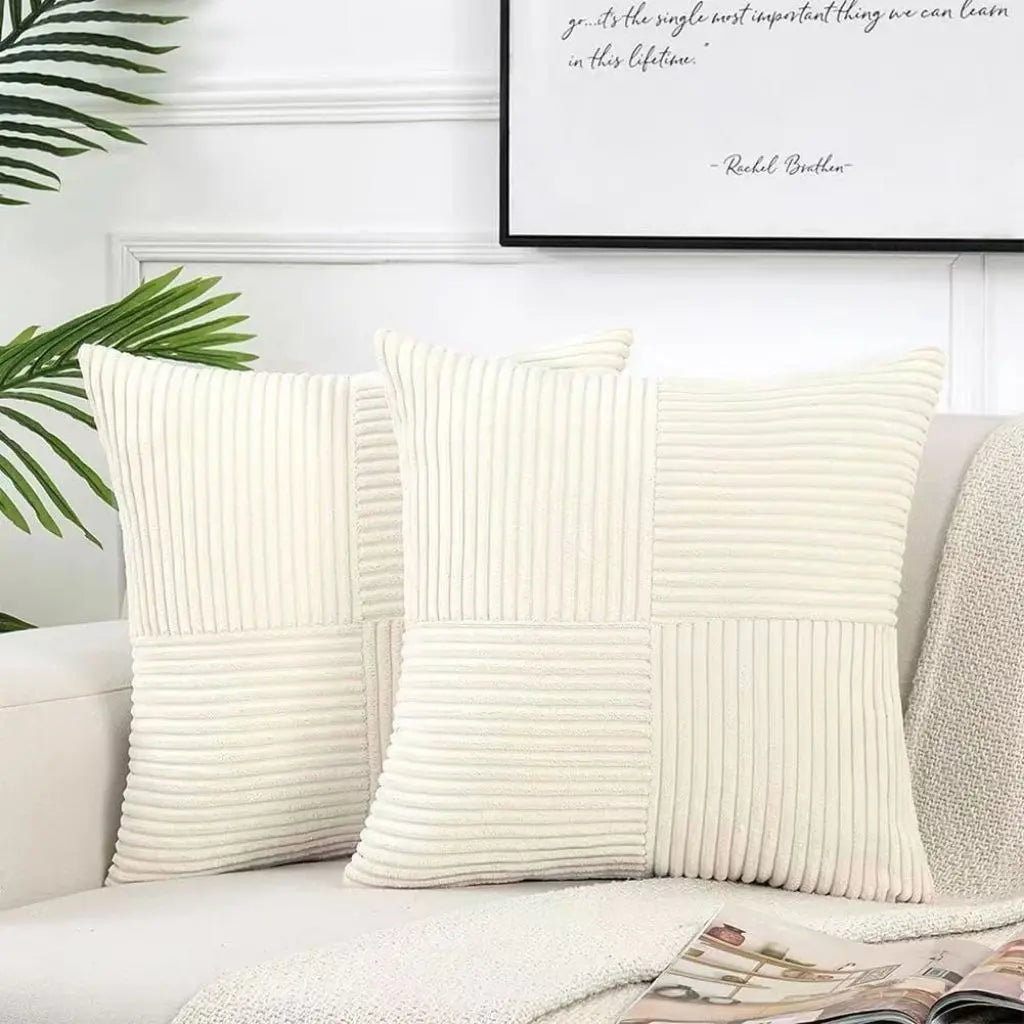 Rivon Corduroy Patch Pillowcase