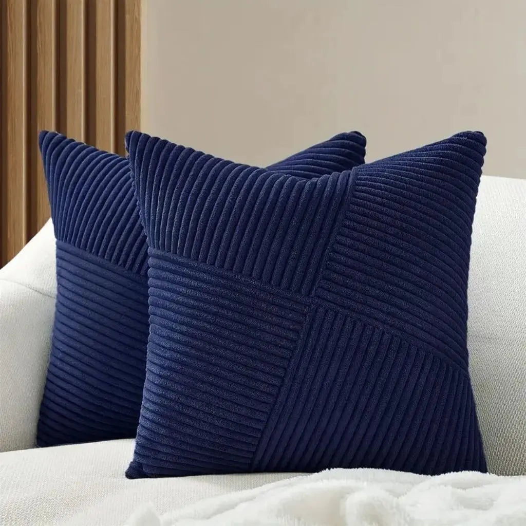 Rivon Corduroy Patch Pillowcase