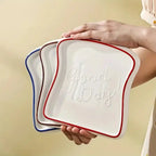 Platti Toast Shaped Ceramic Plate