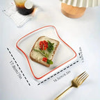 Platti Toast Shaped Ceramic Plate