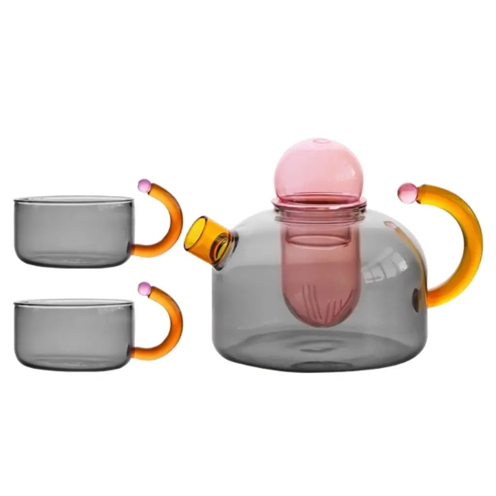 Borosio Prism Contrast Colorful Glass Teapot