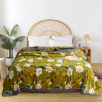 Camellia Floral Cotton Bed Quilt