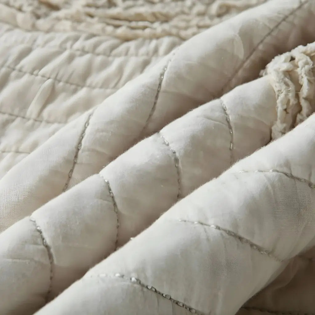Camille Embroidered Quilted Bedspread Set