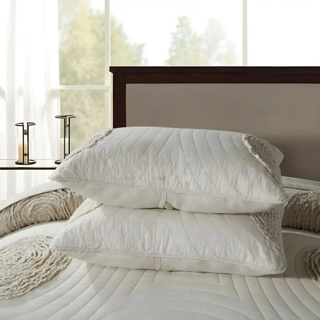 Camille Embroidered Quilted Bedspread Set