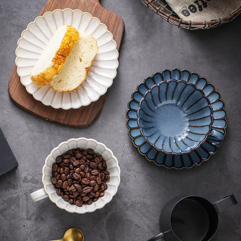 Retro Ceramic Saucer Set