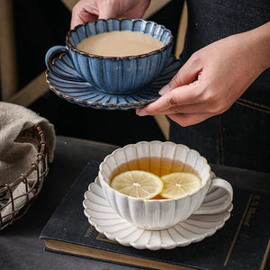 Retro Ceramic Saucer Set