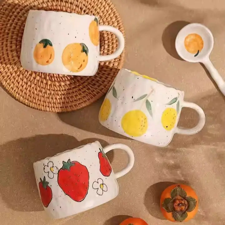 Rustic Fruit Ceramic Mug