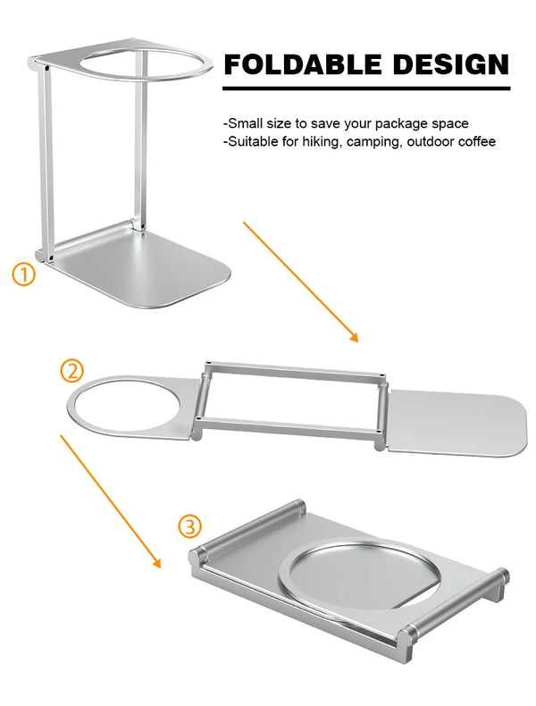 Foldable Aluminum Coffee Drip Stand for Espresso