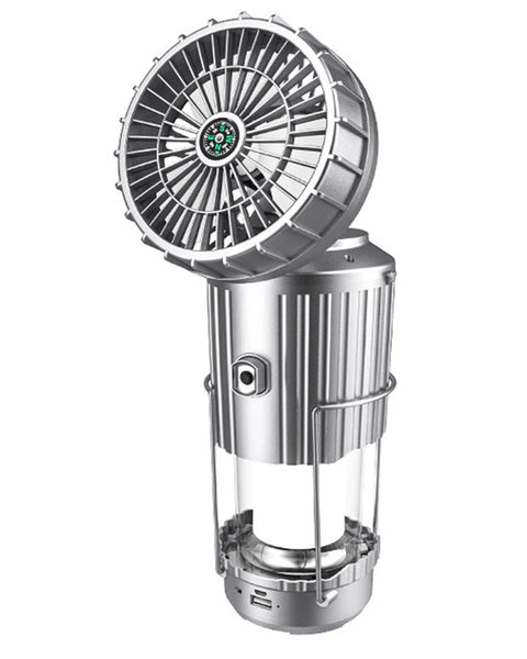 Solar Camping Lantern with Fan | Rechargeable LED Tent Light & Emergency Lamp