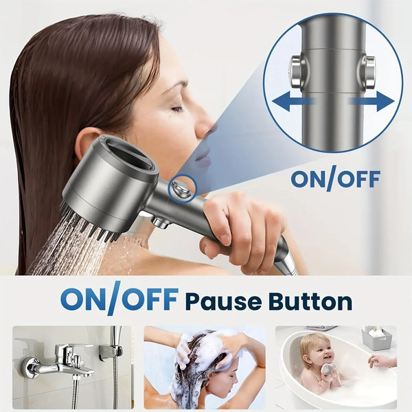 High Pressure Ionic Shower Head with Filter | Turbo Handheld Shower Head