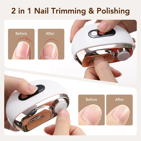 Electric Nail Clipper & Nail Polisher | Automatic Rechargeable Nail Trimmer