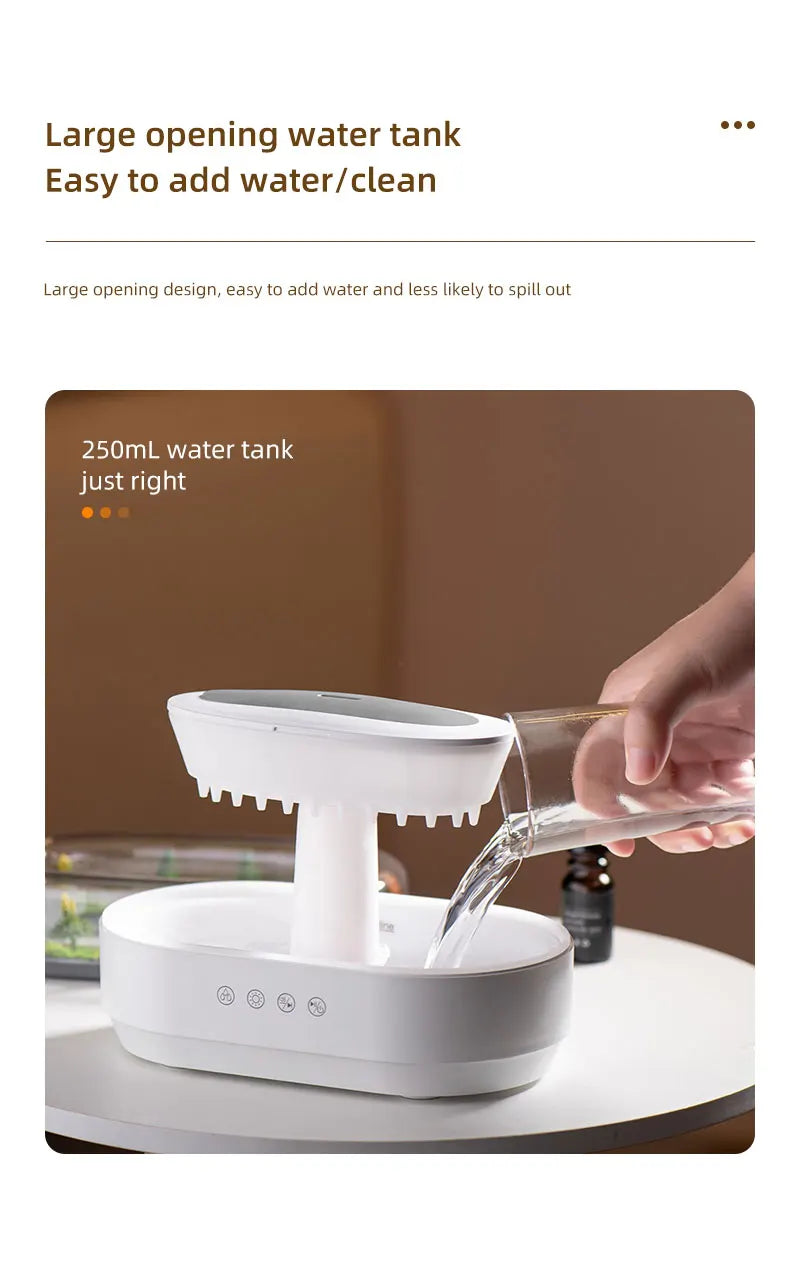 Virlano Raindrop Aroma Humidifier – Light, Mist & Diffuser