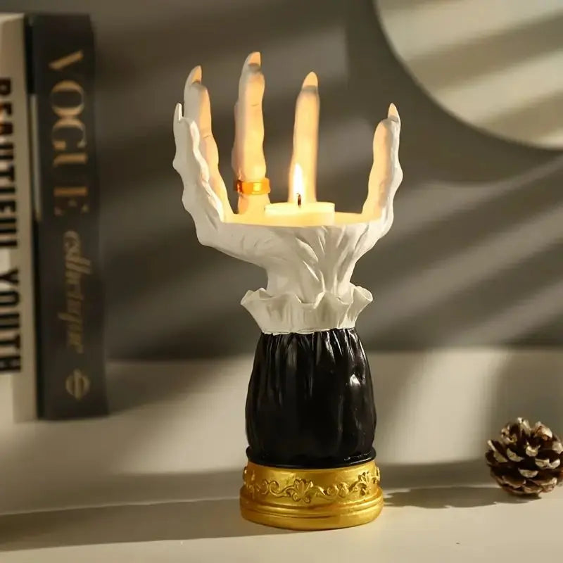 Salem Witch Hand Candle Holder