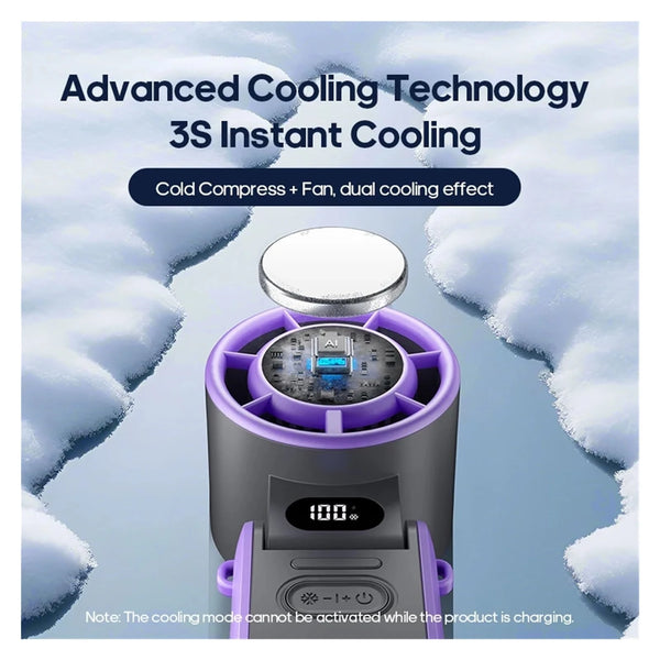 Portable Turbo Handheld Fan with Ice Cooling & 100 Speeds | Virlano