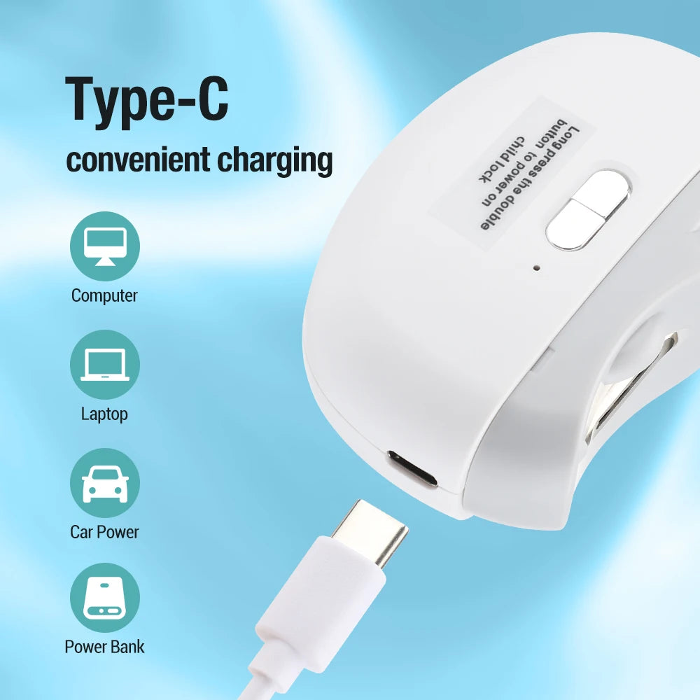 Electric Nail Clipper & Nail Polisher | Automatic Rechargeable Nail Trimmer