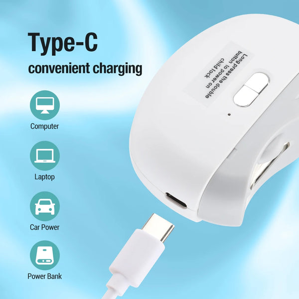 Electric Nail Clipper & Nail Polisher | Automatic Rechargeable Nail Trimmer