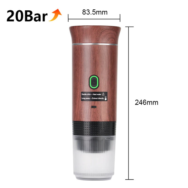 DENOKIN 3-in-1 Portable Espresso Machine – 20 Bar