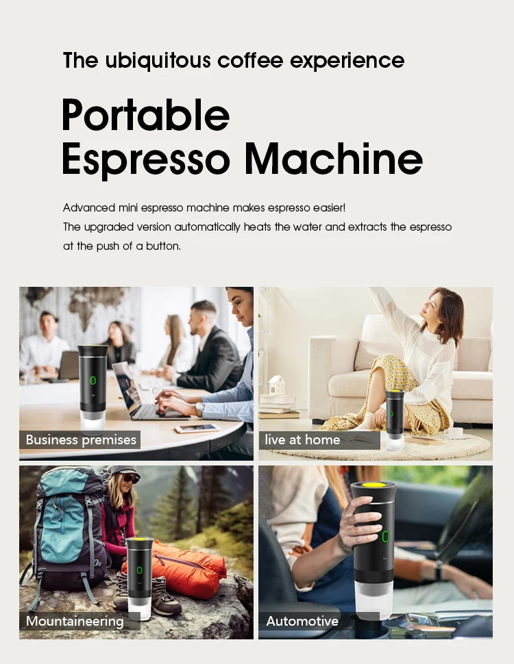 DENOKIN 3-in-1 Portable Espresso Machine – 20 Bar